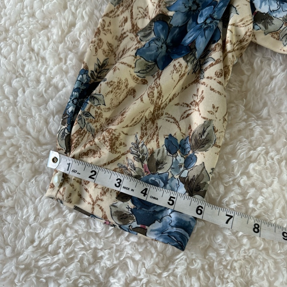 Vintage Good Times 1980’s Floral Dress USA Made Elastic Waist Size 18 - Picture 12 of 16